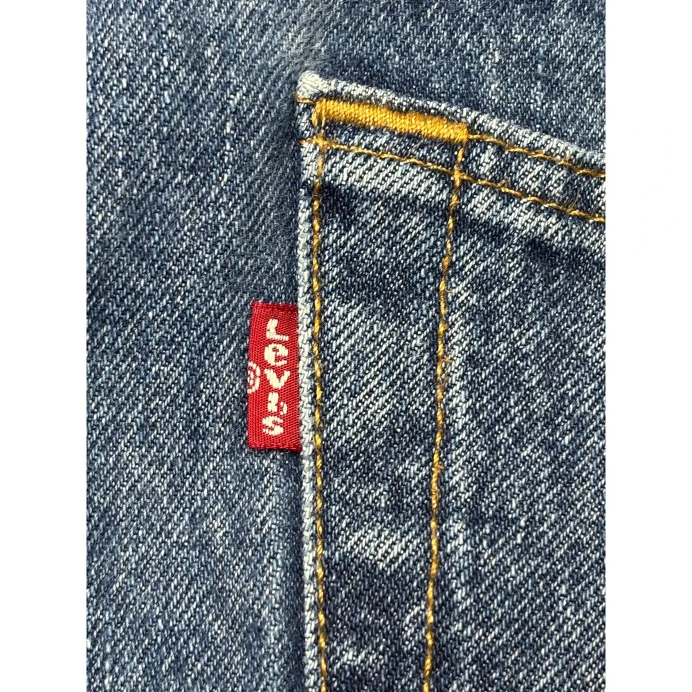Levis 501 Original Fit Blue Jeans Mens W42 L30 Button Fly Medium Wash Denim